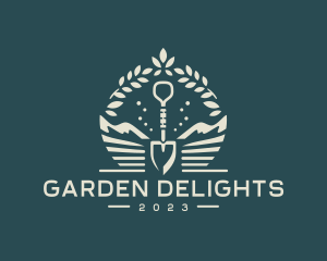 Shovel Landscaping Garden logo design