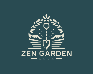 Shovel Landscaping Garden logo design