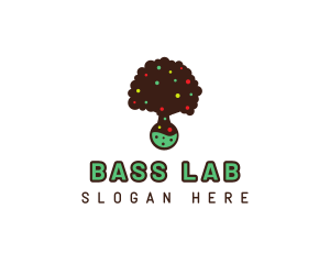 Laboratory Flask Tree logo design