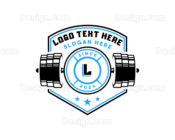 Barbell Dumbbell Gym Logo