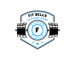 Barbell Dumbbell Gym logo design