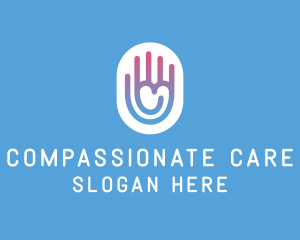 Caring Heart Hand  logo