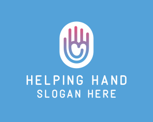 Caring Heart Hand  logo