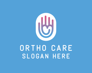 Caring Heart Hand  logo design