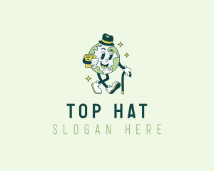 Top Hat Planet Earth logo design