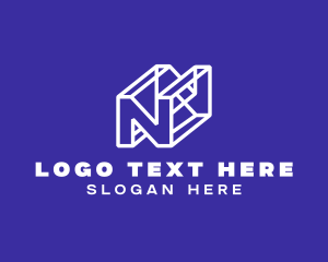3d - 3D Letter N logo design