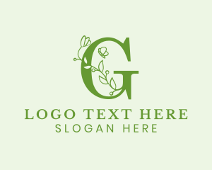 Floral Vines Letter G logo