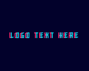 Brand - Glitch Neon Brand logo design