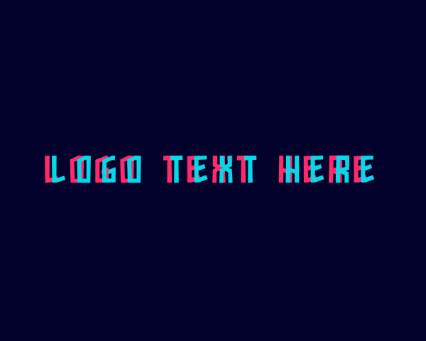 Glitch logo example 2