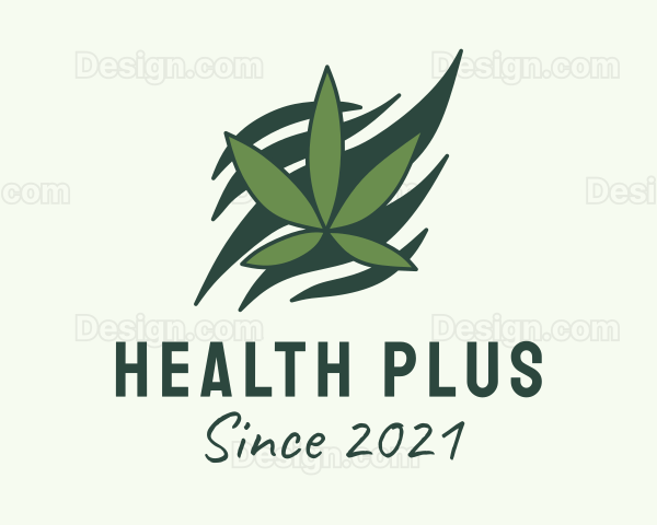 Green Cannabis Marijuana Leaf Logo