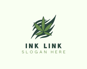 Green Cannabis Marijuana Leaf  Logo