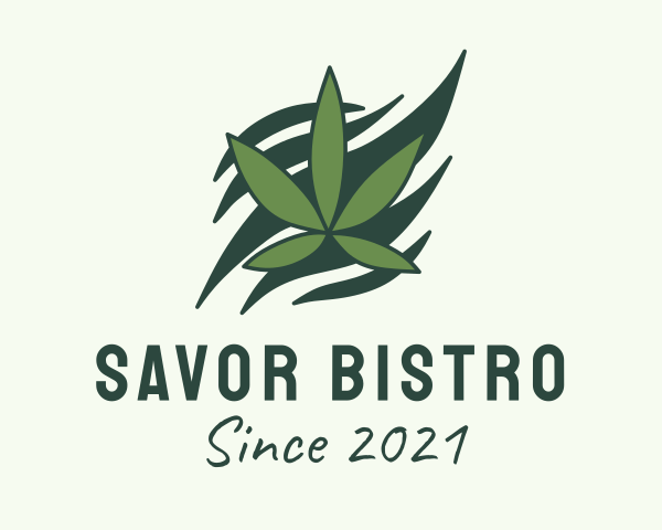 Cannabis Leaf logo example 1