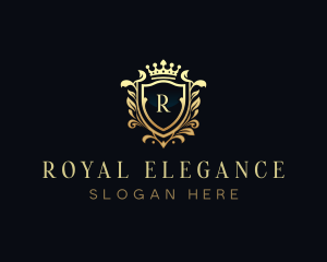 Royal Shield Crown logo design