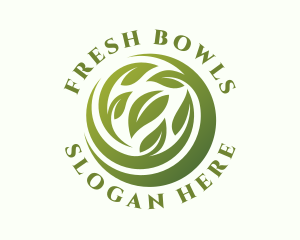 Eco Organic Leaves logo design