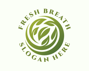 Eco Organic Leaves logo design