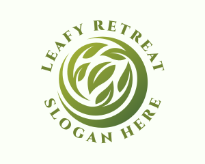 Eco Organic Leaves logo design