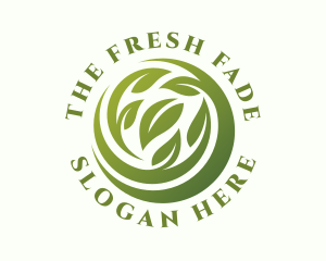 Eco Organic Leaves logo design