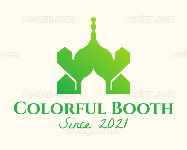 Green Arabian Mosque Logo