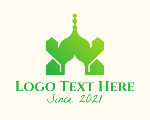 Green Arabian Mosque  logo