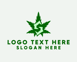 Cannabis Leaf Letter S logo