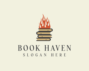 Library Book Fire logo