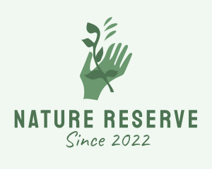 Nature Hand Plant  logo design