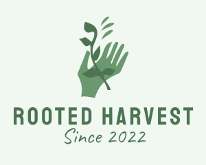 Nature Hand Plant  logo design