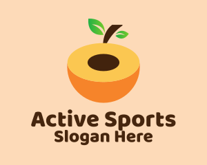 Sweet Peach Fruit  Logo
