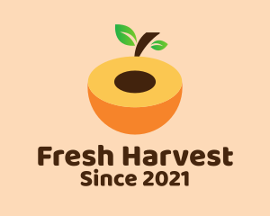 Sweet Peach Fruit  logo design
