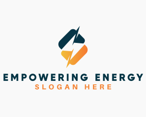 Energy Lightning Volt logo design