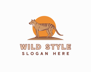 Wild Tasmanian Wolf logo design