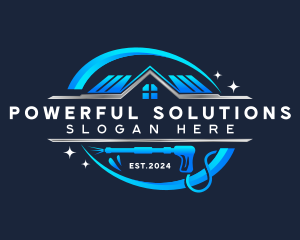 Pressure Washer Disinfectant Cleaning logo design