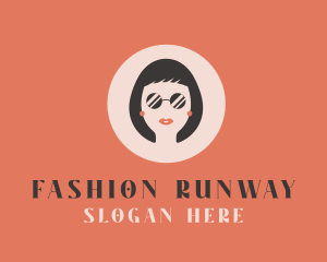 Woman Fashion Sunglasses logo design