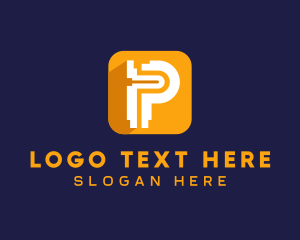 App Developer Letter P logo