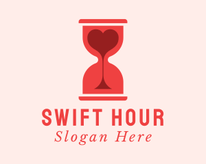 Red Hourglass Heart logo