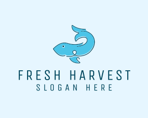 Swimming Fresh Fish  logo design