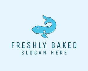 Swimming Fresh Fish  logo design