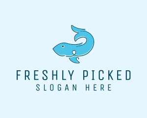 Swimming Fresh Fish  logo design