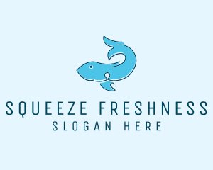 Swimming Fresh Fish  logo design