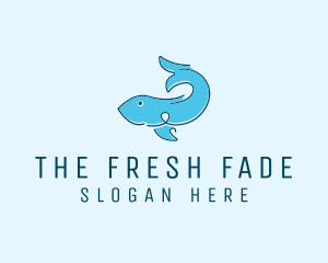 Swimming Fresh Fish  logo design