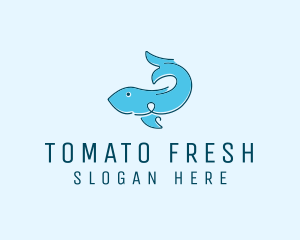 Swimming Fresh Fish  logo design