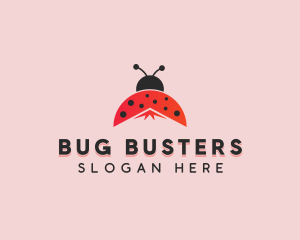 Ladybug Insect Wings logo design