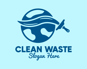 Clean Squeegee World  logo design