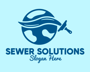 Clean Squeegee World  logo design