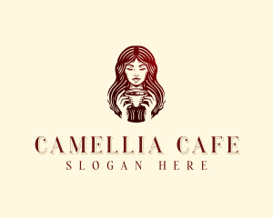 Woman Coffee Cafe logo design