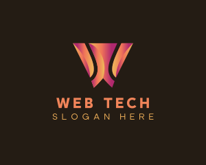 Tech Web Developer Letter W logo design