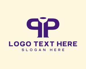 Plumber Plunger Letter P logo