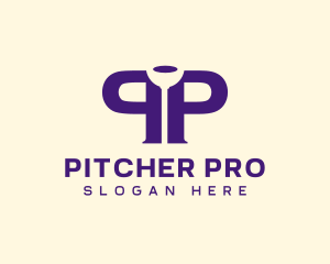 Plumber Plunger Letter P logo design