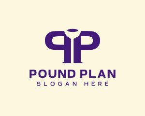 Plumber Plunger Letter P logo