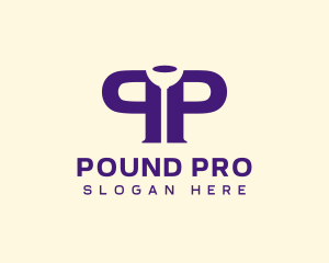 Plumber Plunger Letter P logo design